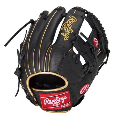 Rawlings Бейсбольная перчатка PLAYER PREFERRED для броска, GR5PPRN62, для игрока поля, черная, 11,25 дюйма, для правой руки
