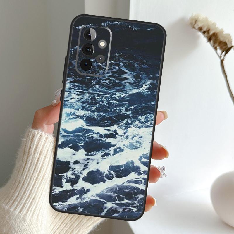 Синие Морские Волны Чехол Для Samsung Galaxy A34 A54 A14 A15 A35 A55 A16 A26 A36 A56 A52 A12 A32 A13 A33 A53 A17
