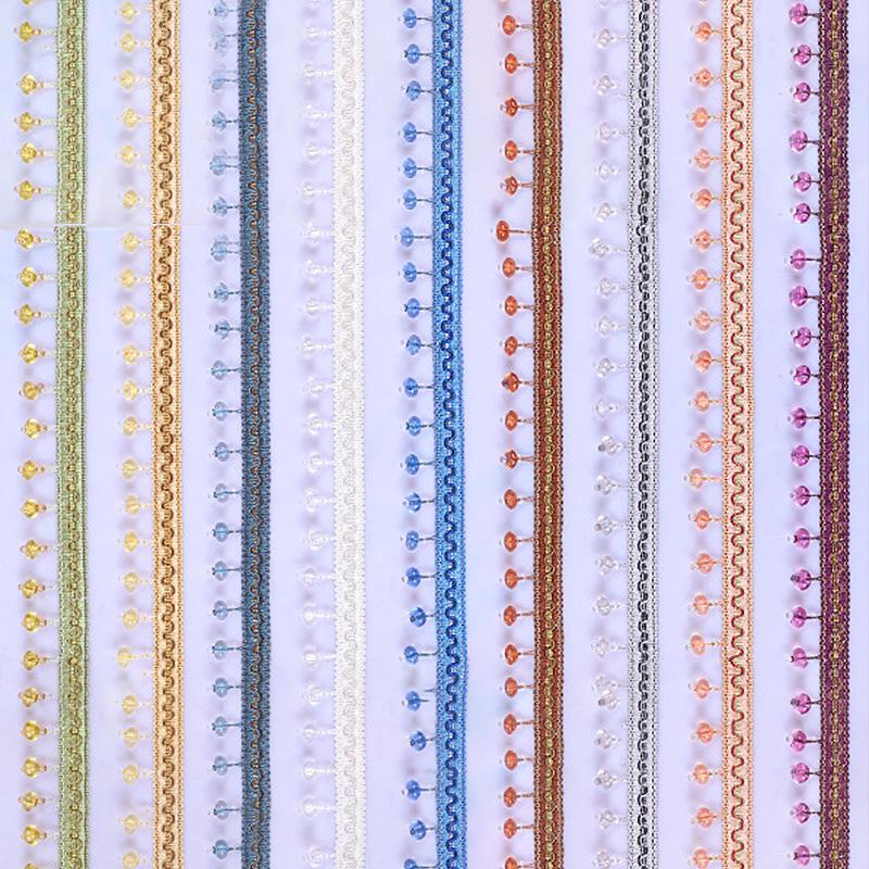 12M Европейский стиль Кристалл Тыквенные Бусины Шторы Бахрома Отделка Обивка DIY Шторы Кружева Отделка Кисточки Шитье Декор Аксессуары