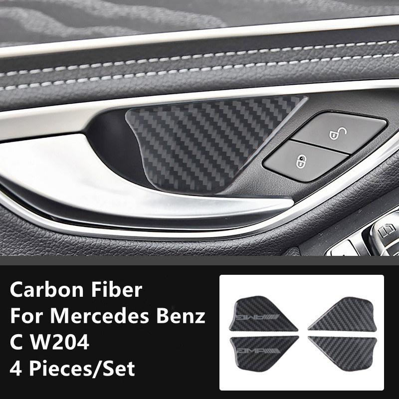 Углеродное волокно, модификация салона автомобиля, накладка, полоски, декоративные наклейки для Mercedes Benz C W204, внутренняя отделка автомобиля