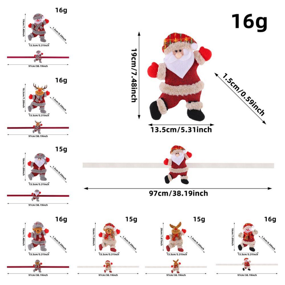 2pcs Adjustable Christmas Doll Curtain Tiebacks Creative Curtain Fixer Window Curtain