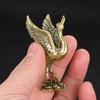 Red-crowned Crane Brass Figurines Chinese Retro Study Desktop Decoration Tea Pet Feng Shui Vintage Home Decor Collectibles