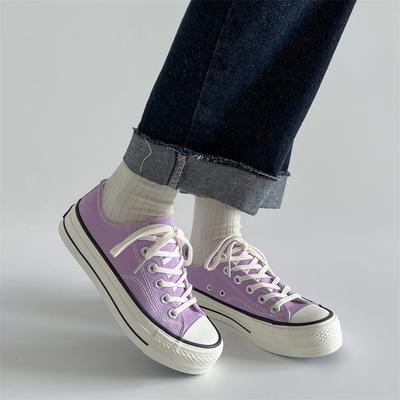 Ретро парусиновые кеды на толстой подошве, увеличивающие рост, классические низкие, женские, новинка лета 2025, универсальные повседневные кеды на мягкой подошве