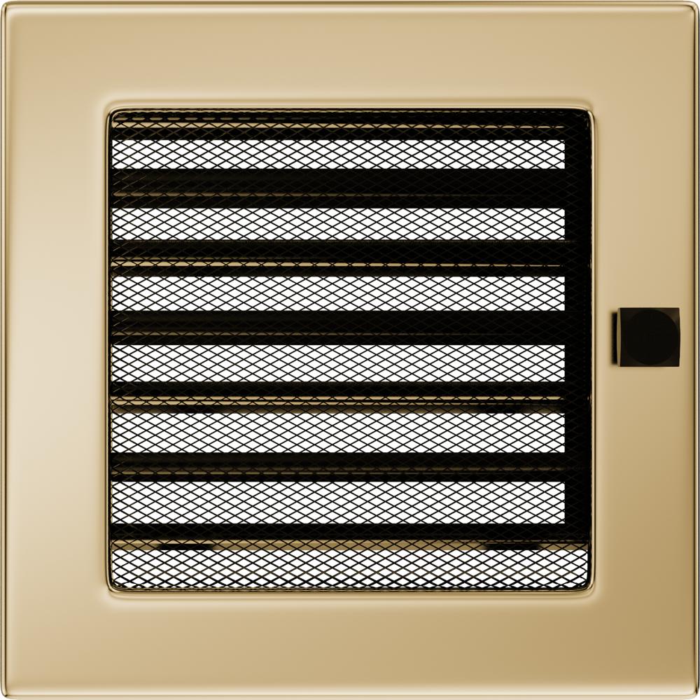 Вентиляционная крышка 17x17 позолоченная с жалюзи