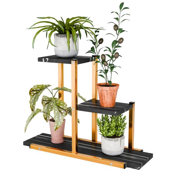 Подставка для растений комнатная многоярусная подставка для комнатных растений, многоуровневая угловая подставка для цветов для гостиной, многослойная полка для растений из кованого железа