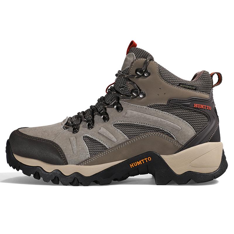 Зимние водонепроницаемые мужские ботинки на платформе, кожаные защитные рабочие мужские спортивные туфли, брендовые дизайнерские резиновые походные ботильоны на шнуровке, мужские