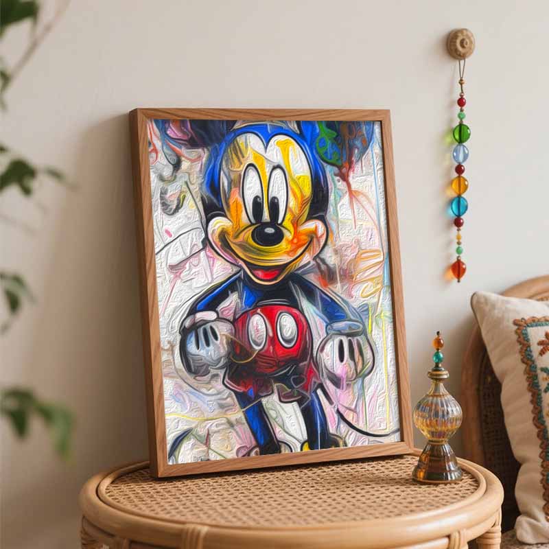 Disney Mickey Mouse Graffiti Oil Art Painting Kit Home Wall Decor Handmade Gift Modern Abstract Street Art Canvas Room Decoration Painting