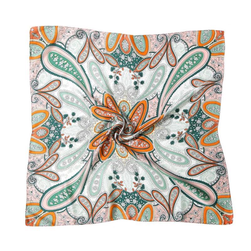 Three Dolphins WN Imitation Silk Square Scarf