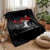 Mv AgustaPrinted Flannel Blanket Cozy Skin-Friendly Warm Throw for Couch Bed Indoor Daily Use