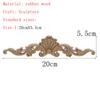 1Pc Unique Natural Floral Wood Carved Wooden Figurines Crafts Corner Appliques Frame Wall Door Furniture Woodcarving Decorative