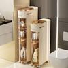 Bathroom Storage Cabinet Narrow Tall Cabinet Storage Waterproof Coner Shelf Waterproof Toilet Paper Storage Bathroom Organizer