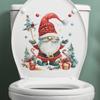 Fun-m199 Милый Санта-Клаус Подарочная шапка Санта-Клауса Наклейки для туалета Наклейки для украшения дома в ванной