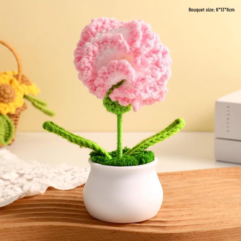 Handmade Sunflower Desk Decoration - Woven Bouquet Gift for Students & Girls