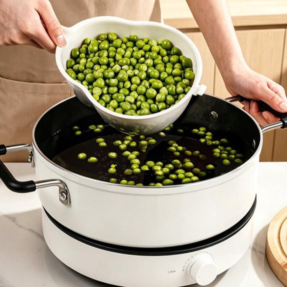 with Handle Vegetable Washing Basin Gourd-shaped Draining Basket Fruit Washing Basket Kitchen
