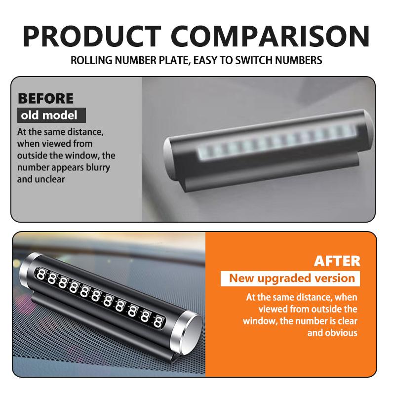 Metal Car Temporary Parking Card Rotate Phone Number Plate Sticker For BMW E28 E32 E34 E53 F10 F20 F30 X1 X3 X5 X6 E90 E91 FE9