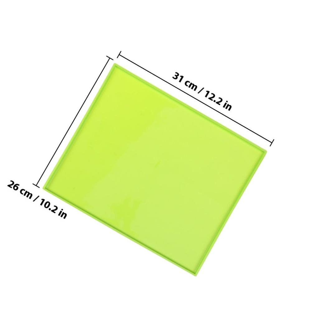 Eco Friendly Silicone Pet Food Mat Dog Cat Feeding Bowl Placemat Waterproof Non Slip Raised Edge Floor Protection Washable