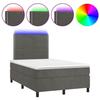 Maison Exclusive - Sommier à lattes de lit matelas et LED Gris foncé 120x200 cm