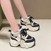 Retro Dad Shoes Women's Spring and Autumn 10cm Thick-soled Inner Height-increasing Muffin Shoes Sneakers
