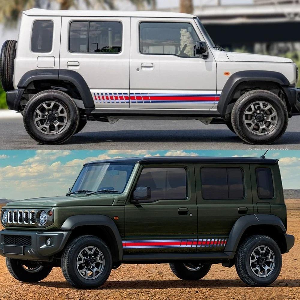 Боковые наклейки на двери автомобиля Виниловые наклейки Для SUZUKI JIMNY JB64W JB74W JC74 WAGON 2-дверный 4-дверный Наклейки для украшения кузова автомобиля Аксессуары