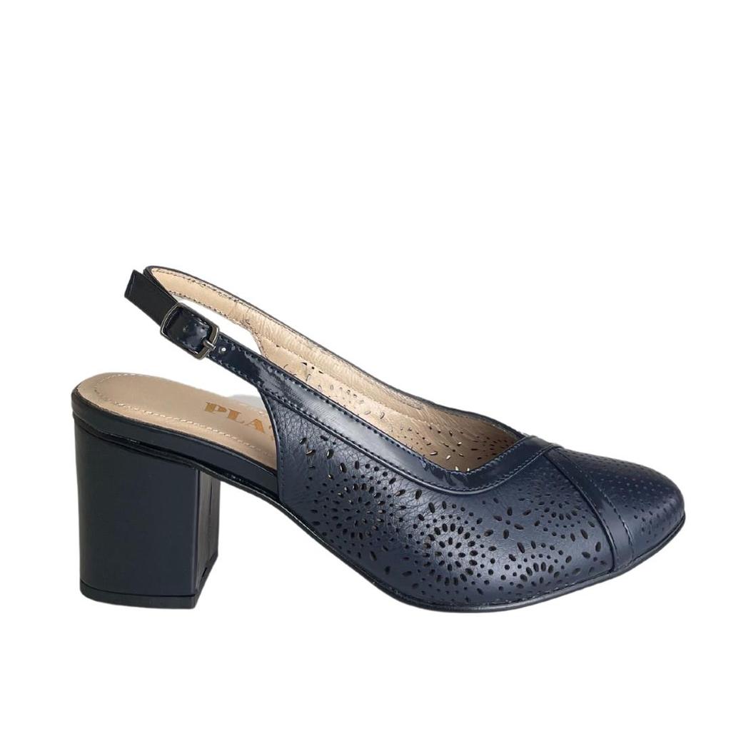 Женские классические туфли на каблуке из натуральной кожи