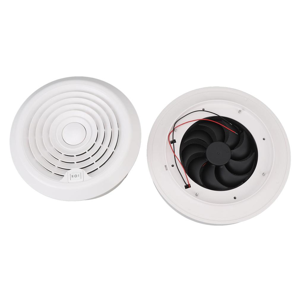 12V RV Roof Exhaust Fan 5000rpm Round Ventilation Ceiling Vent Fan with Screen for Camper Trailer Motorhome Yacht