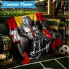 Custom Name Knightly Crest Shield Sword Blanket Lightweight Ideal Bedding Blanket Perfect for Travel, Camping, Living Rooms, Sofas, Christmas gift