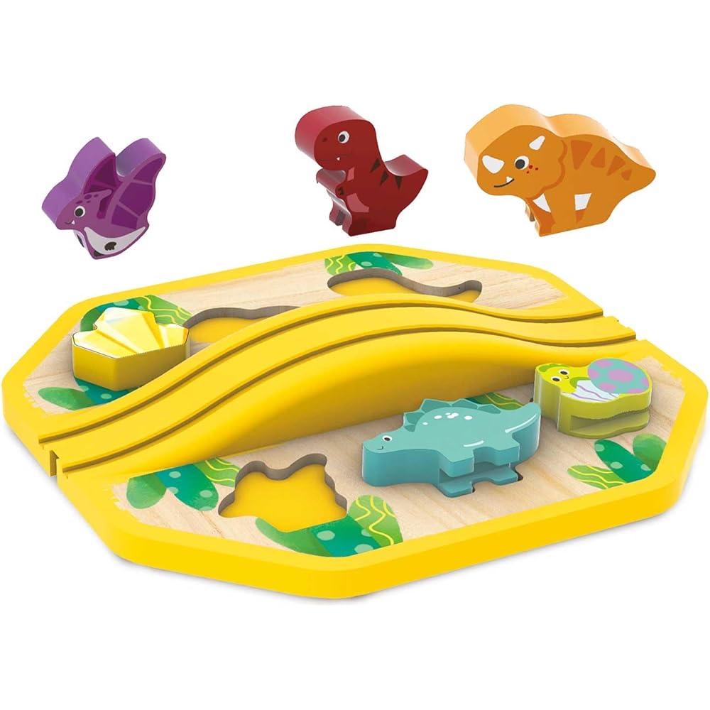 Hape Dinosaur Storage Railway Set Wooden Toy for Ages 1.5 and Up