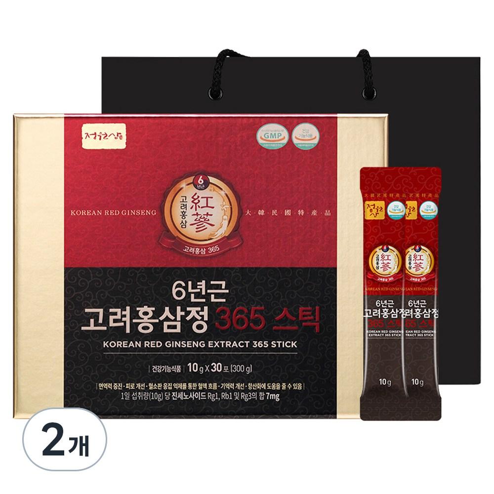 Jeongwonsam 6-Year-Old Goryeo Red Ginseng Extract 365 Stick Gift Set 300g 2 pcs