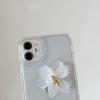 Шикарный прозрачный чехол для телефона с белым цветком для Iphone 14 12 11 13 Pro Max Xr X Xs Max 7 8 Plus Se 2020 Girs, модный чехол