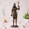 Статуя стоящего бога Шивы из полирезины с бронзовой отделкой, тришулой и дамру - идол индуистского бога для комнаты пуджи, домашнего декора - религиозный подарок