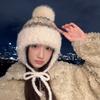 New Autumn and Winter Warm Plush Hat Knitted Hat Women's Fashion Ear Hat Windproof Hat