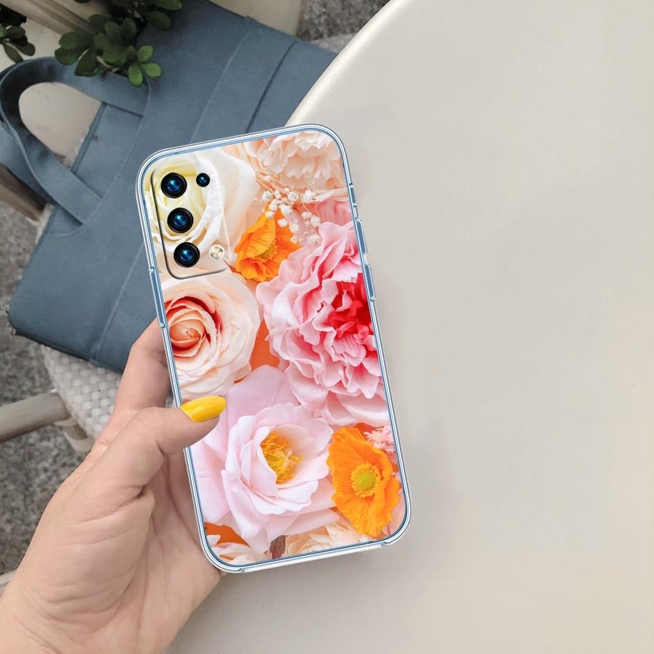 CJ17 Beautiful Roses Flower Soft Shell Transparent Phone Case for Motorola Moto G7 G8 G9 G84 G85 G73 G24 G15 Z2 Play Power Plus