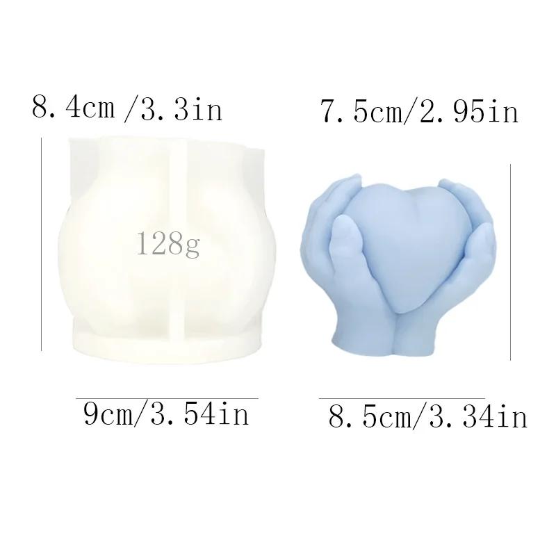 Ручной инструмент для изготовления свечей «Любовь», рельефный узор «Сердце», силиконовая форма для мыла/гипса, свадебный декор для ароматической свечи, подарок на День святого Валентина KTY