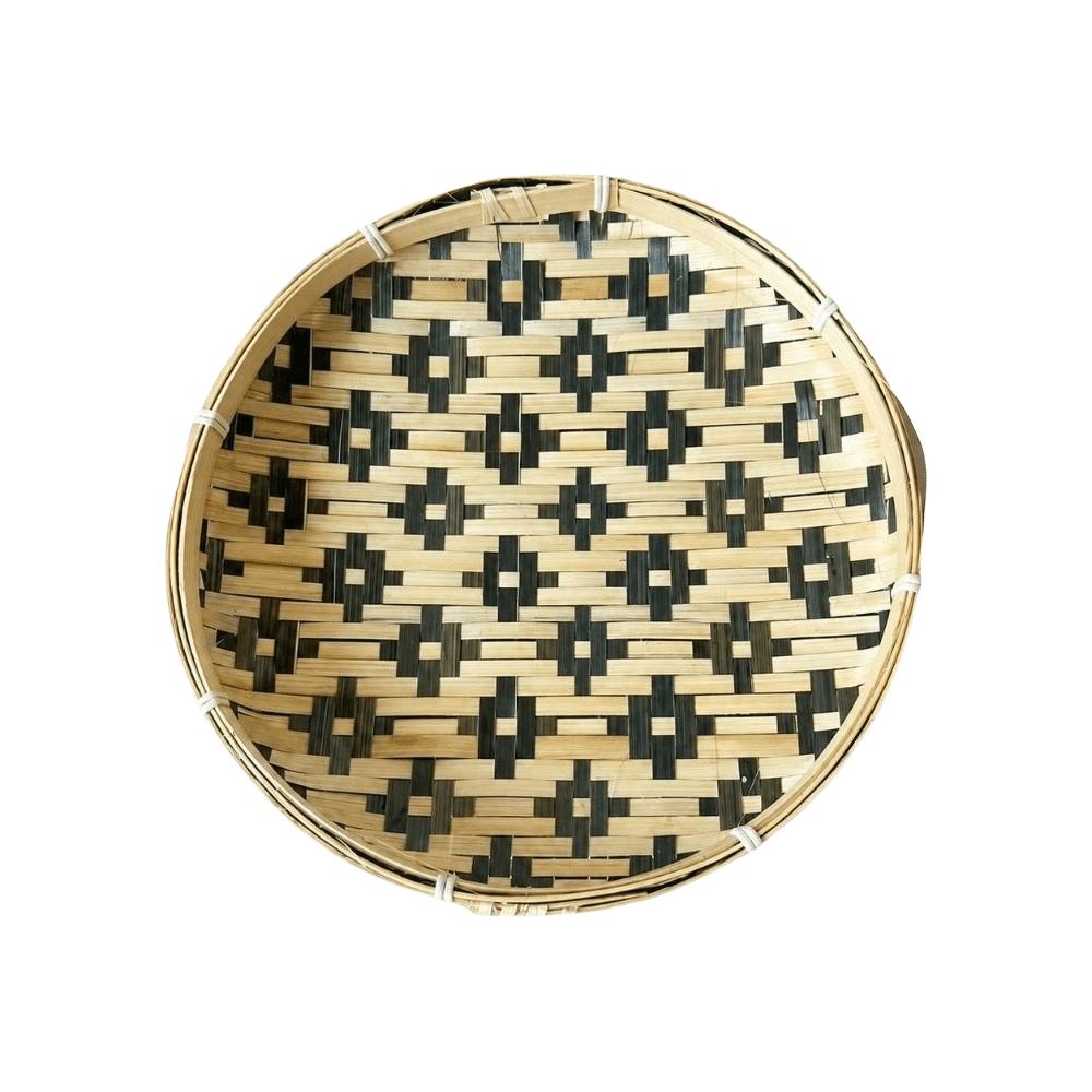 Bohemian Bamboo Woven Dustpan Plate Handwoven Bamboo Woven Sieve Dance Cooling