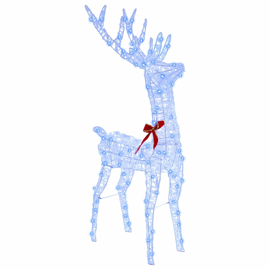 Reindeer Pulling Sleigh Blue 70 x 24 x 128 cm Acrylic 200 LEDs