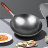 Iron Wok 30/32cm Chinese Traditional Iron Wok with Detachable Wood Handle Frying Pan Un-coated Iron Pot Non-stick Pan Gas Cooker