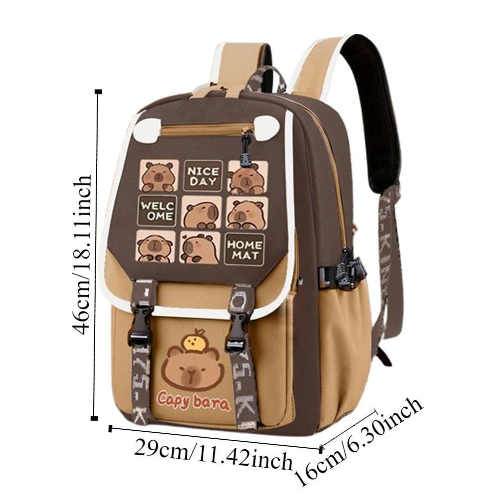 Oxford Cloth Capybara Backpack Waterproof Children's Backpack Cartoon Animal School Bag Gifts