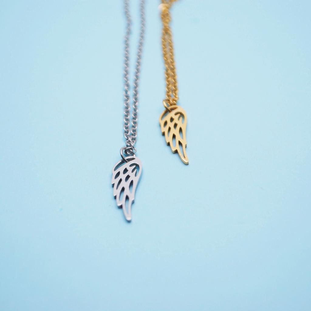 Dooyio Нержавеющая сталь Крылья ангела Подвеска Женские модные украшения Свободное летающее ожерелье Ключичные цепи Подарки на вечеринку