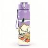 1PC Breakfast Cartoon Pattern 750ml Color Plastic Sports Water Bottle Leakproof Flip Straw Lid Suitable for Sports Office Home Use