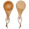 Rubberwood Wooden Coffee Cup Nordic Style Wooden Mug Viking Coffee Mug Portable Wood Mug  Parties