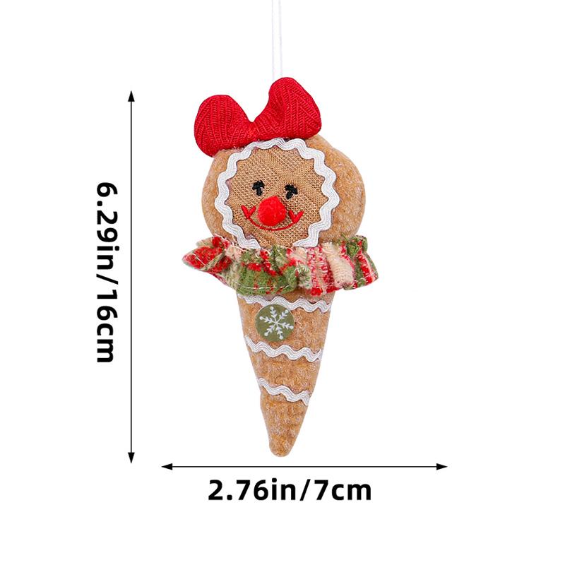 2024 Christmas Gingerbread Man Doll Ornament Xmas Tree Hanging Pendants Kids New Year Gift Christmas Decoration For Home Navidad