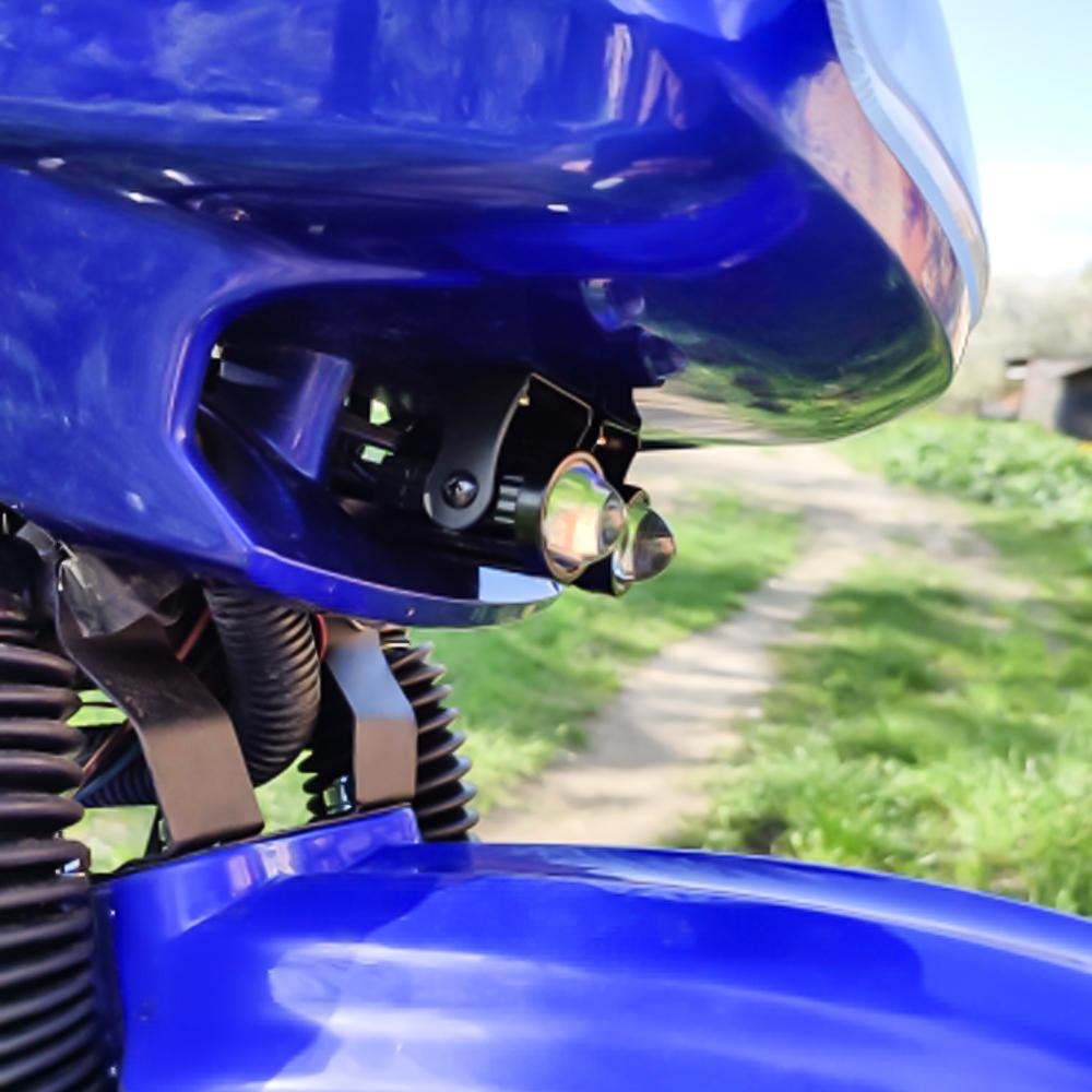 Мотоциклетные вспомогательные светодиодные фары, прожекторы, мини-проектор, противотуманная фара, передняя фара, белый 6000K, желтый 3000K, аксессуары