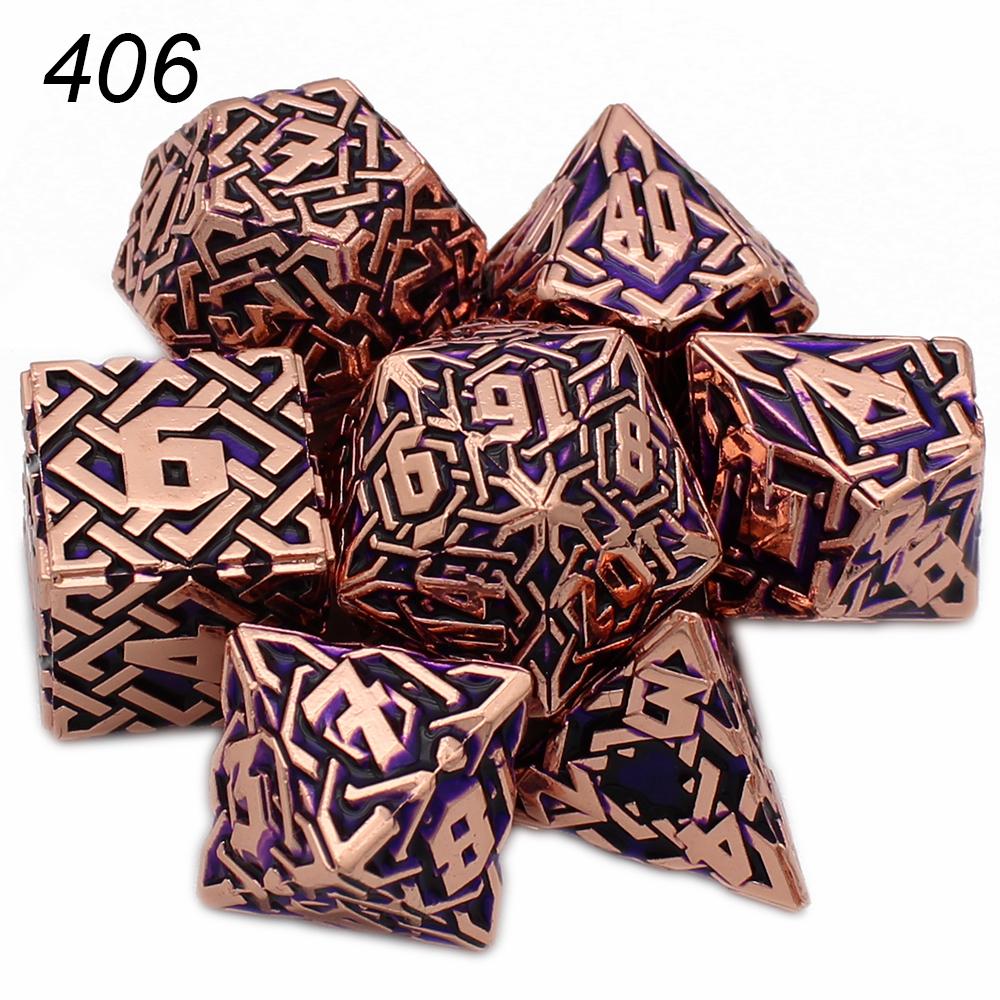 Solid Polyhedral Dice for Role Playing Game, Metal Dice, D & D, DND, Rpg, Rol, Pathfinder Board Game, New Style, 7Pcs, 2023