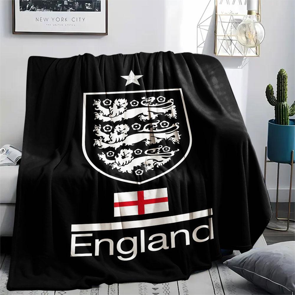 England football Printed Flannel Blanket, soft throw for bedroom sofa, washable,soccer fan merchandise, great gift.