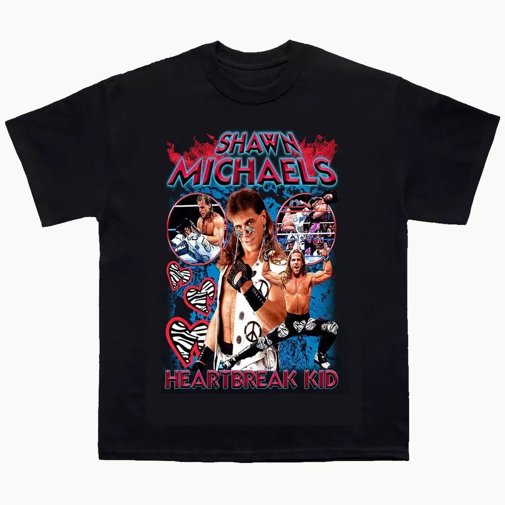 Ретро Стиль Шон Майклз Heartbreak Kid Футболка Черная Унисекс S-5XL LI998.webp Унисекс Футболка