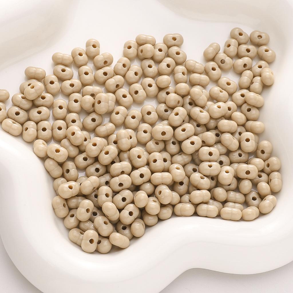 Бусины для браслетов ручной работы 8x5 мм Однотонные бусины Светлые арахисовые бусины Акриловые бусины из проса Бусины-россыпи Бусины Аксессуары для самостоятельного изготовления Струны Браслеты