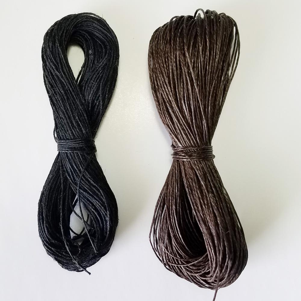 Смешанные 100% льняные вощеные веревки, 25–50 м/лот, высокопрочные водонепроницаемые шнуры для ручной работы своими руками