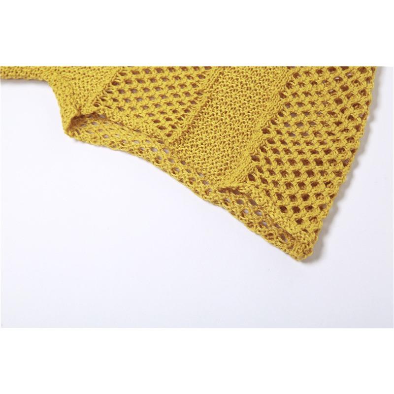 Summer Women's Jumpsuit Sexy Hollow Out Package Hip Low Neck Tight Knit High Waist Casual One-piece Shorts