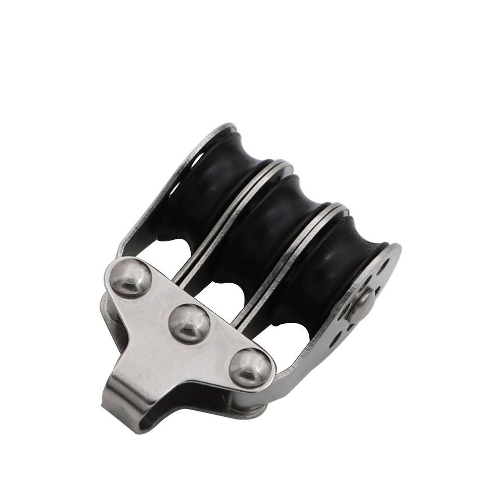 Locking Mechanism Locking Pulley Stainless Steel Cable Pulley Boat Pulley  Sailing Anchoring