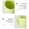 Egg Cup Heightened Base Solid Color Non-Slip Handle Good Grip Makeup Sponge Holder Mini Breakfast Ceramic Egg Holder Dining Room